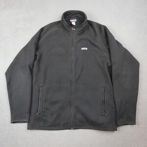 Patagonia Better Sweater Jacket Mens XL Black Full Zip Fleece Hiking Mock Neck